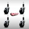 Service Caster 3.5'' SS Soft Rubber Wheel Swivel 1-1/4'' Expanding Stem Caster Set, 4PK SCC-SSEX20S3514-SRS-114-4 - alternate 3